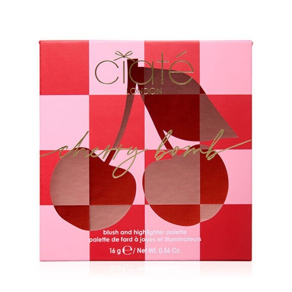 Ciate London Cherry Bomb Blush Highlighter Palette Face Palette Light Medium - Picture 5 of 6